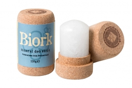 Biork crystal deodorant in kurk verpakking