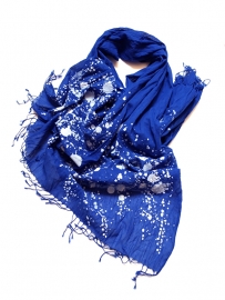 biokatoenen sjaal koningsblauw - PiniPiru